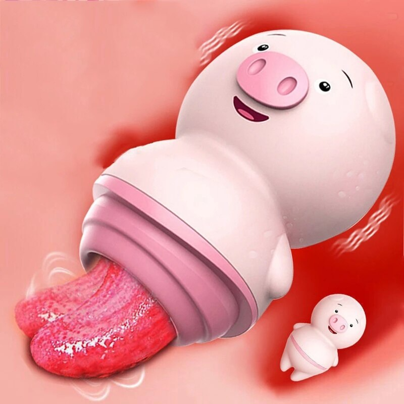 Pig Vibrators - Simulador de sexo oral, estimulador de clitóris e mamilo